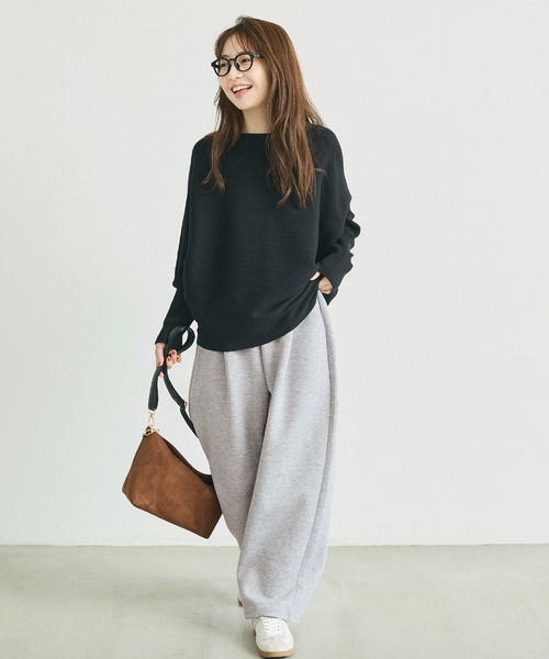 coca(coca)(コカ)の「ソフトスウェットコクーンパンツ(スウェットパンツ・レディース・グレー/ブラック・S/M/L)」の5枚目の写真