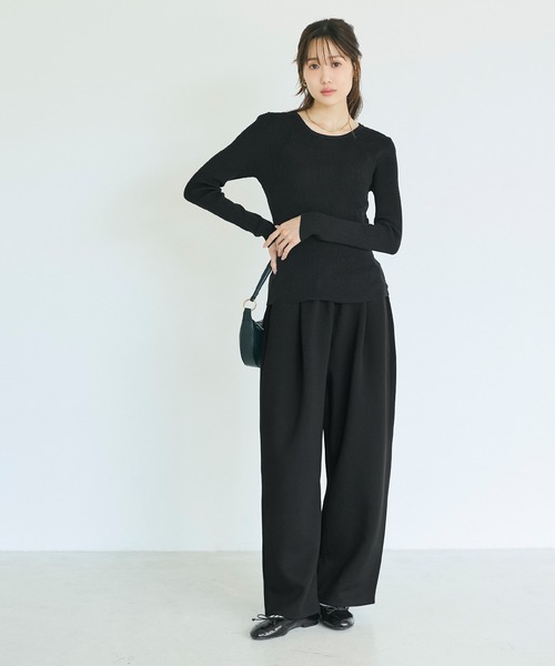 coca(coca)(コカ)の「ソフトスウェットコクーンパンツ(スウェットパンツ・レディース・グレー/ブラック・S/M/L)」の9枚目の写真