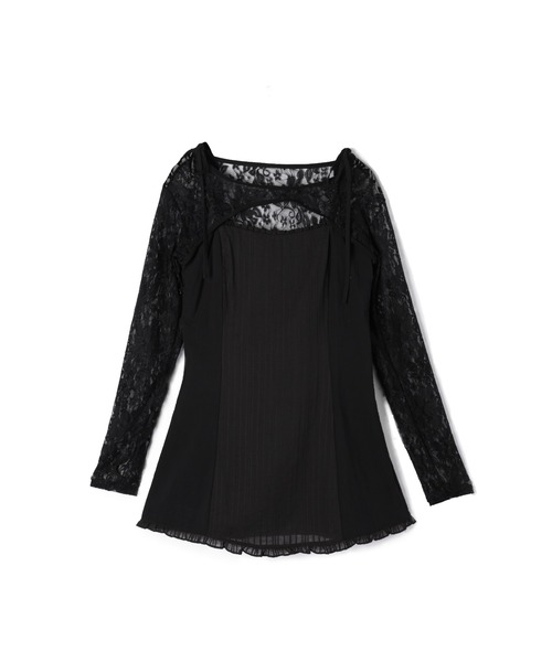 M DOLLY（エムドリー）の「Petite frill daisy mini dress / プチフリルデイジーミニドレス（ワンピース・レディース・ホワイト/ブラック・FREE）」の17枚目の写真