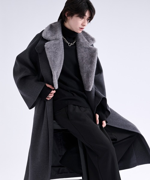 Ellno Loset（エルノロゼット）の「2wayエリファートレンチコート（トレンチコート・メンズ・ブラック/ブルー/チャコール・SMALL/MEDIUM/LARGE）」の2枚目の写真