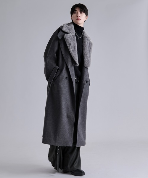Ellno Loset（エルノロゼット）の「2wayエリファートレンチコート（トレンチコート・メンズ・ブラック/ブルー/チャコール・SMALL/MEDIUM/LARGE）」の13枚目の写真