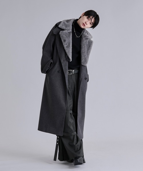 Ellno Loset（エルノロゼット）の「2wayエリファートレンチコート（トレンチコート・メンズ・ブラック/ブルー/チャコール・SMALL/MEDIUM/LARGE）」の14枚目の写真
