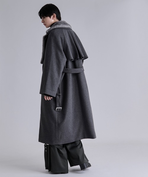Ellno Loset（エルノロゼット）の「2wayエリファートレンチコート（トレンチコート・メンズ・ブラック/ブルー/チャコール・SMALL/MEDIUM/LARGE）」の15枚目の写真