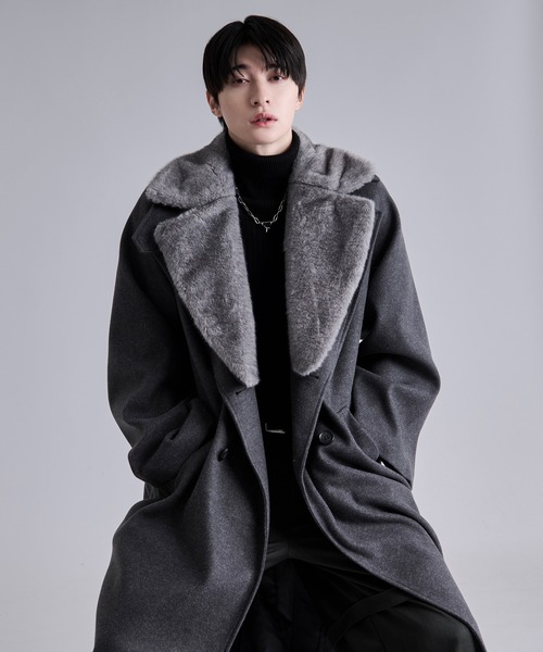 Ellno Loset（エルノロゼット）の「2wayエリファートレンチコート（トレンチコート・メンズ・ブラック/ブルー/チャコール・SMALL/MEDIUM/LARGE）」の19枚目の写真