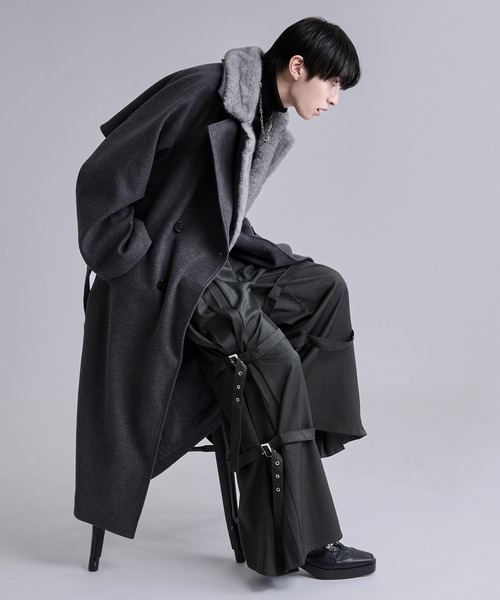 Ellno Loset（エルノロゼット）の「2wayエリファートレンチコート（トレンチコート・メンズ・ブラック/ブルー/チャコール・SMALL/MEDIUM/LARGE）」の22枚目の写真