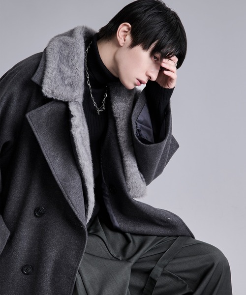Ellno Loset（エルノロゼット）の「2wayエリファートレンチコート（トレンチコート・メンズ・ブラック/ブルー/チャコール・SMALL/MEDIUM/LARGE）」の20枚目の写真