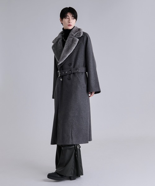 Ellno Loset（エルノロゼット）の「2wayエリファートレンチコート（トレンチコート・メンズ・ブラック/ブルー/チャコール・SMALL/MEDIUM/LARGE）」の11枚目の写真