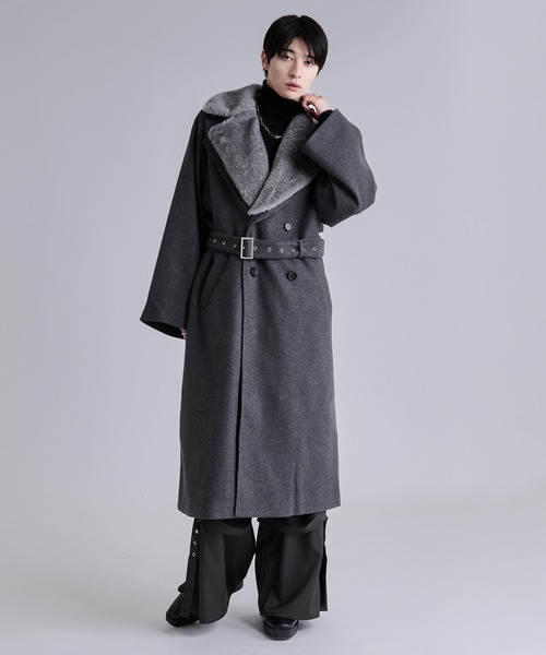 Ellno Loset（エルノロゼット）の「2wayエリファートレンチコート（トレンチコート・メンズ・ブラック/ブルー/チャコール・SMALL/MEDIUM/LARGE）」の9枚目の写真