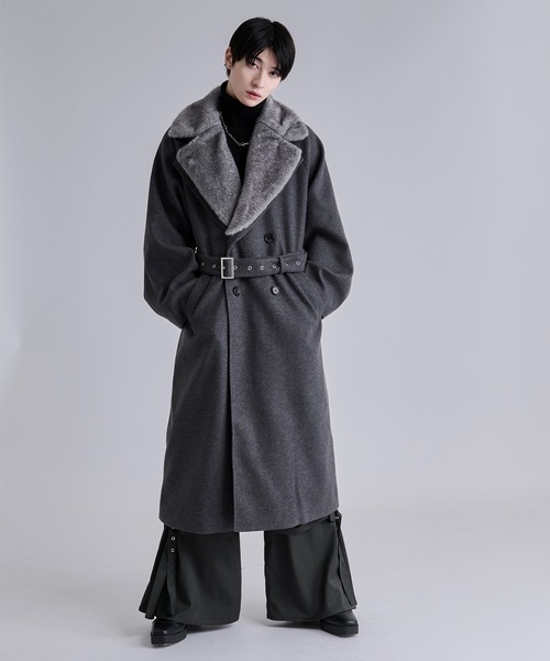 Ellno Loset（エルノロゼット）の「2wayエリファートレンチコート（トレンチコート・メンズ・ブラック/ブルー/チャコール・SMALL/MEDIUM/LARGE）」の10枚目の写真