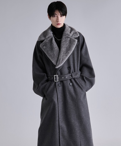 Ellno Loset（エルノロゼット）の「2wayエリファートレンチコート（トレンチコート・メンズ・ブラック/ブルー/チャコール・SMALL/MEDIUM/LARGE）」の4枚目の写真