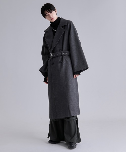 Ellno Loset（エルノロゼット）の「2wayエリファートレンチコート（トレンチコート・メンズ・ブラック/ブルー/チャコール・SMALL/MEDIUM/LARGE）」の17枚目の写真
