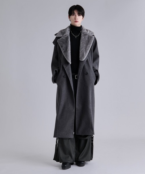 Ellno Loset（エルノロゼット）の「2wayエリファートレンチコート（トレンチコート・メンズ・ブラック/ブルー/チャコール・SMALL/MEDIUM/LARGE）」の12枚目の写真
