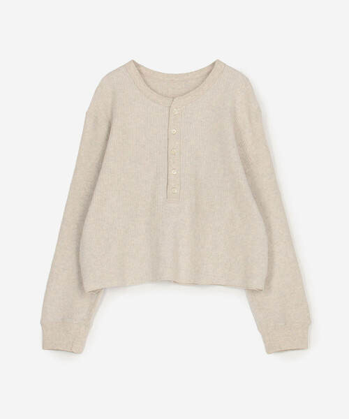 TICCA(ティッカ)の「TICCA | ビーチワッフル ショート2WAYプルオーバー WOMEN(Tシャツ/カットソー・レディース・ベージュ/ホワイト・F)」の3枚目の写真