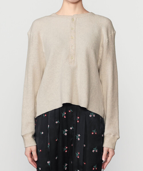 TICCA(ティッカ)の「TICCA | ビーチワッフル ショート2WAYプルオーバー WOMEN(Tシャツ/カットソー・レディース・ベージュ/ホワイト・F)」の9枚目の写真
