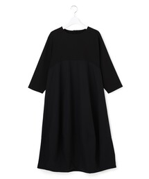 【WOMEN】ファブリックコンビワンピース