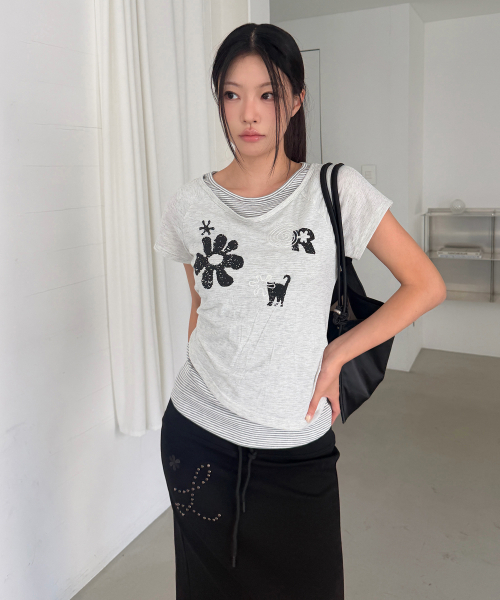 LMR(エルエムアール)の「ホットフィックスマキシスカート ブラック(スカート・レディース・ブラック・SMALL/MEDIUM)」の10枚目の写真