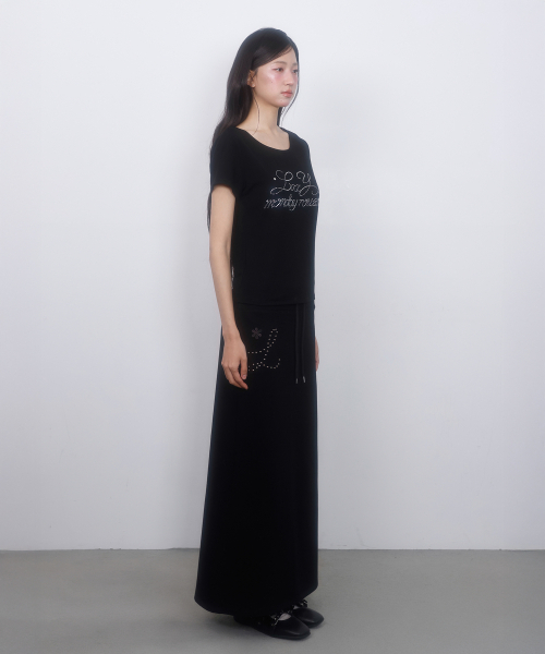 LMR(エルエムアール)の「ホットフィックスマキシスカート ブラック(スカート・レディース・ブラック・SMALL/MEDIUM)」の13枚目の写真