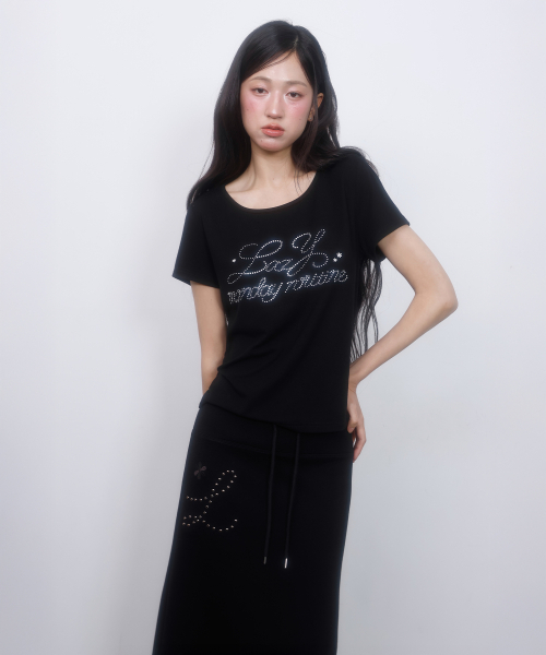 LMR(エルエムアール)の「ホットフィックスマキシスカート ブラック(スカート・レディース・ブラック・SMALL/MEDIUM)」の15枚目の写真