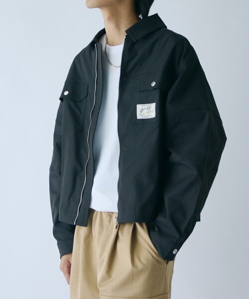 goocy（グーシー）の「ピーチツイルワークジャケット（ブルゾン・メンズ・ブラウン/ブラック/ピンク・MEDIUM/LARGE）」の2枚目の写真