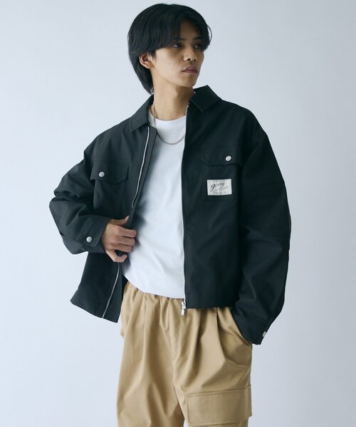goocy（グーシー）の「ピーチツイルワークジャケット（ブルゾン・メンズ・ブラウン/ブラック/ピンク・MEDIUM/LARGE）」の4枚目の写真