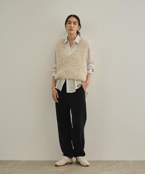 SALON adam et rope'(サロン アダム エ ロペ)の「【CreamyCotton (クリーミーコットン)】パンツ / セットアップ対応(その他パンツ・レディース・オフホワイト/キャメル/ブラック・FREE)」の10枚目の写真