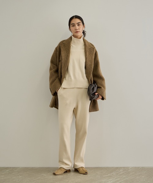 SALON adam et rope'(サロン アダム エ ロペ)の「【CreamyCotton (クリーミーコットン)】パンツ / セットアップ対応(その他パンツ・レディース・オフホワイト/キャメル/ブラック・FREE)」の9枚目の写真