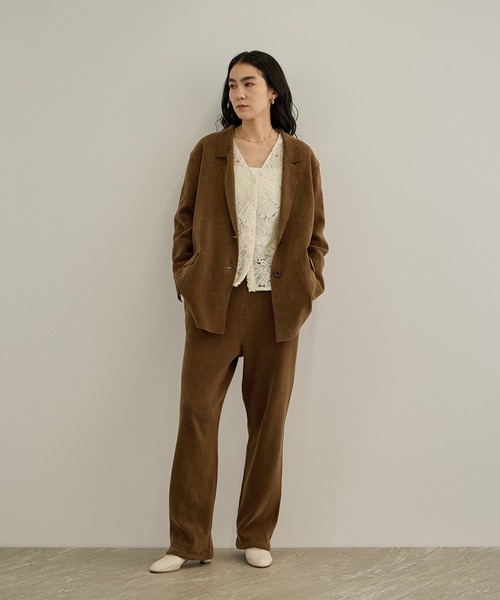 SALON adam et rope'(サロン アダム エ ロペ)の「【CreamyCotton (クリーミーコットン)】パンツ / セットアップ対応(その他パンツ・レディース・オフホワイト/キャメル/ブラック・FREE)」の8枚目の写真