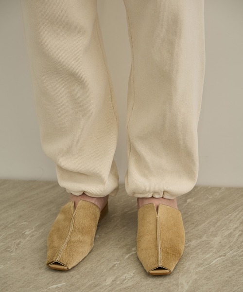 SALON adam et rope'(サロン アダム エ ロペ)の「【CreamyCotton (クリーミーコットン)】パンツ / セットアップ対応(その他パンツ・レディース・オフホワイト/キャメル/ブラック・FREE)」の22枚目の写真