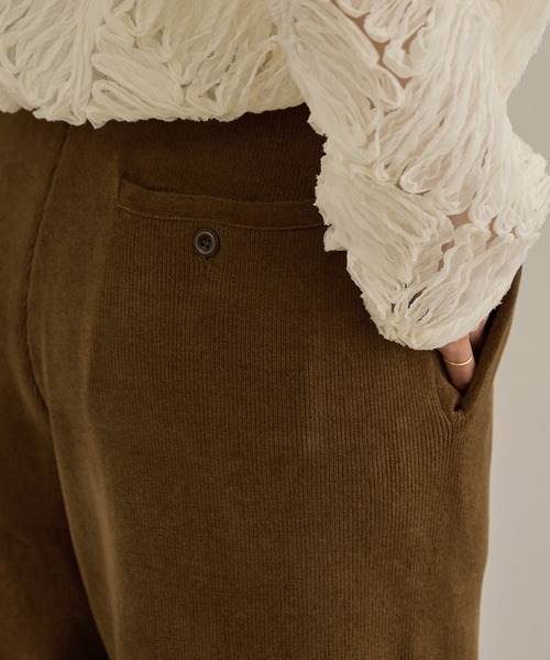 SALON adam et rope'(サロン アダム エ ロペ)の「【CreamyCotton (クリーミーコットン)】パンツ / セットアップ対応(その他パンツ・レディース・オフホワイト/キャメル/ブラック・FREE)」の17枚目の写真