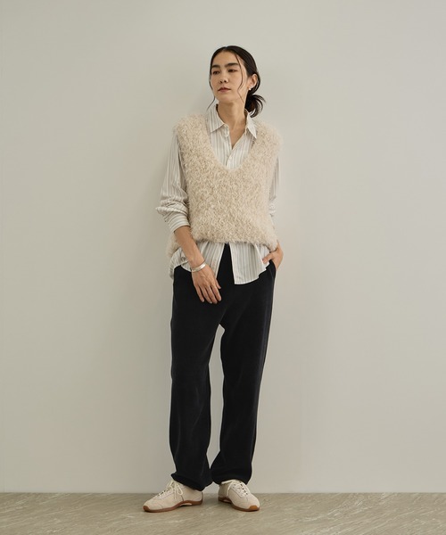 SALON adam et rope'(サロン アダム エ ロペ)の「【CreamyCotton (クリーミーコットン)】パンツ / セットアップ対応(その他パンツ・レディース・オフホワイト/キャメル/ブラック・FREE)」の15枚目の写真