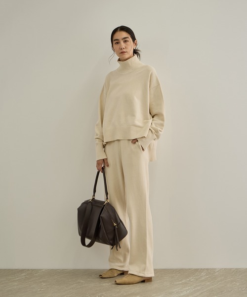 SALON adam et rope'(サロン アダム エ ロペ)の「【CreamyCotton (クリーミーコットン)】パンツ / セットアップ対応(その他パンツ・レディース・オフホワイト/キャメル/ブラック・FREE)」の5枚目の写真