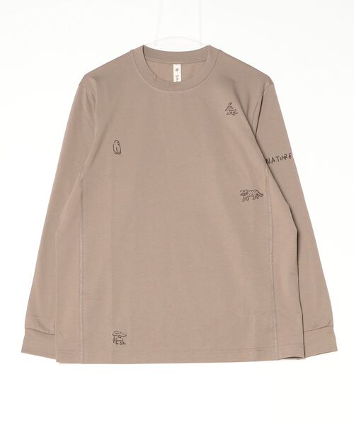 KEEN(キーン)の「Us4 HARVEST NATURE LIVES LS TEE /アスフォー ハーベスト ネイチャー リブズ ロングスリーブ ティー(Tシャツ/カットソー・レディース・ベージュ・L/M/S)」の1枚目の写真