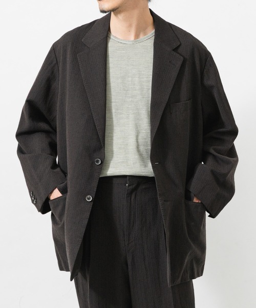 URBAN RESEARCH(アーバンリサーチ)の「new basic WOOL SILK LINEN SINGLE JACKET(テーラードジャケット・メンズ・ブラウン・LARGE/MEDIUM)」の2枚目の写真