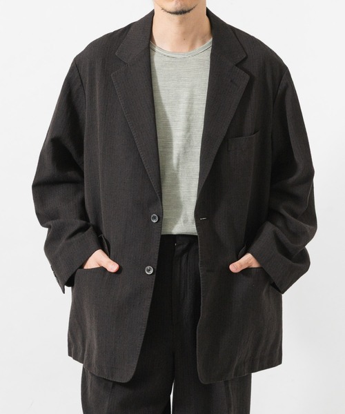 URBAN RESEARCH(アーバンリサーチ)の「new basic WOOL SILK LINEN SINGLE JACKET(テーラードジャケット・メンズ・ブラウン・LARGE/MEDIUM)」の3枚目の写真