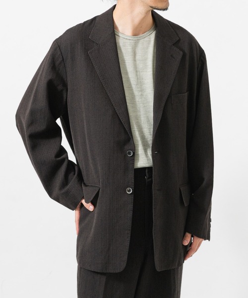 URBAN RESEARCH(アーバンリサーチ)の「new basic WOOL SILK LINEN SINGLE JACKET(テーラードジャケット・メンズ・ブラウン・LARGE/MEDIUM)」の4枚目の写真