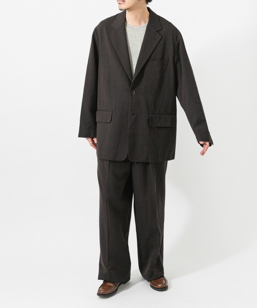 URBAN RESEARCH(アーバンリサーチ)の「new basic WOOL SILK LINEN SINGLE JACKET(テーラードジャケット・メンズ・ブラウン・LARGE/MEDIUM)」の7枚目の写真