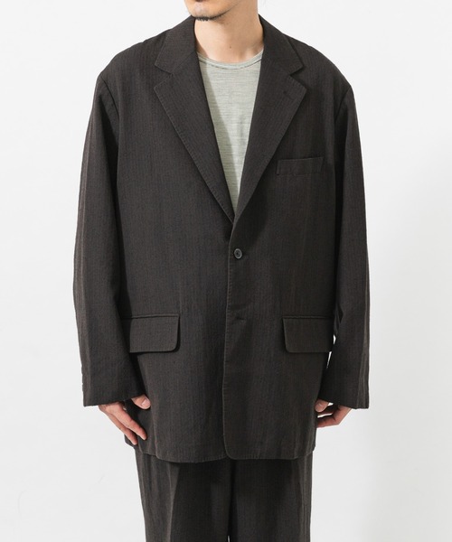 URBAN RESEARCH(アーバンリサーチ)の「new basic WOOL SILK LINEN SINGLE JACKET(テーラードジャケット・メンズ・ブラウン・LARGE/MEDIUM)」の9枚目の写真