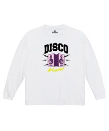 NOBOUND(ノーバウンド) 長袖Tシャツ レディース ユニセックス DISCOロゴ イラスト プリント ビッグシルエット Tシャツ 長袖 トップス カットソー ストリート カジュアル