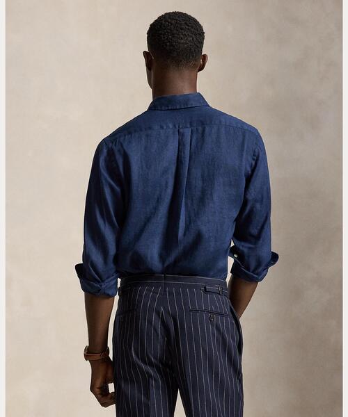 POLO RALPH LAUREN(ポロ ラルフ ローレン)の「クラシック フィット リネン シャツ(シャツ/ブラウス・メンズ・ネイビー系1・S/M/L)」の6枚目の写真