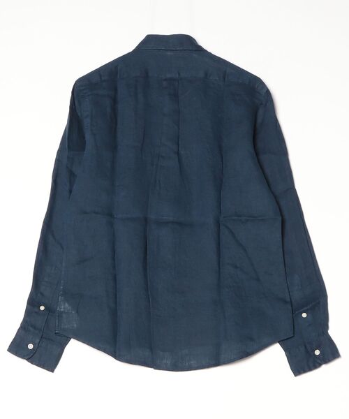 POLO RALPH LAUREN(ポロ ラルフ ローレン)の「クラシック フィット リネン シャツ(シャツ/ブラウス・メンズ・ネイビー系1・S/M/L)」の2枚目の写真