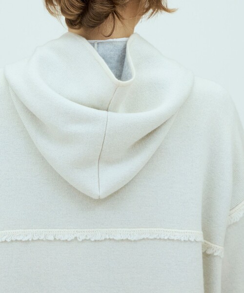 GALERIE VIE(ギャルリー ヴィー)の「モンゴルカシミヤ フーデッドニットコート(その他アウター・レディース・ホワイト/キャメル・FREE)」の8枚目の写真