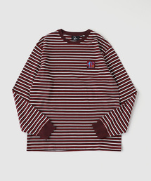 by Parra Tripped stripes pique Long Sleeve T-Shirt