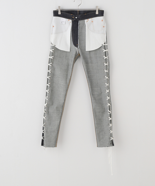EDIT. FOR LULU（エディットフォールル）の「【Kiwanda Kiwanda/ キワンダキワンダ】 Lace Up Denim（デニムパンツ・レディース・ネイビー・28cm）」の10枚目の写真