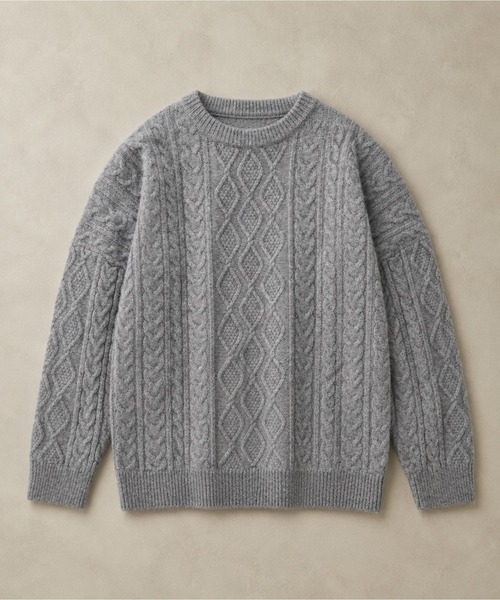 United store(ユナイテッドストア)の「オーバーサイズケーブルニットプルオーバー(ニット/セーター・レディース・グレー/ブラック・FREE)」の15枚目の写真