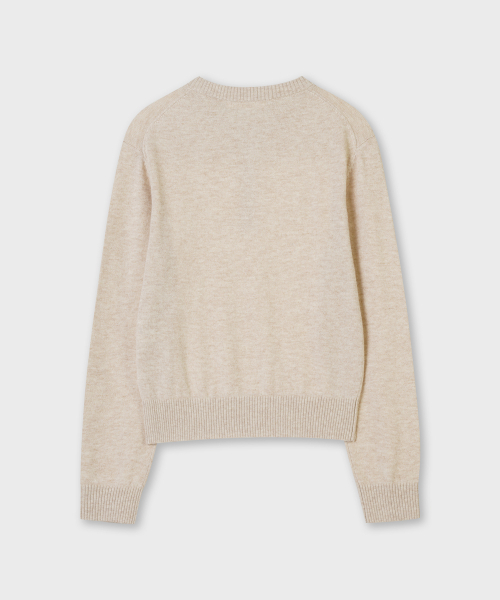 PLAC WOMEN(プレイス・ウィメン)の「カシミヤ ブレンド ヘンリーネック ニット ベージュ(ニット/セーター・レディース・ベージュ・MEDIUM/SMALL)」の4枚目の写真