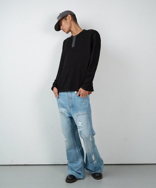 THEVINYLHOUSE(ザバイニルハウス)の「WAFFLE DETAIL LS TEE BLACK(Tシャツ/カットソー・レディース・その他・SMALL/MEDIUM/LARGE)」の8枚目の写真