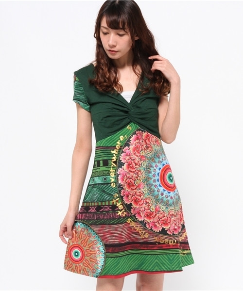 デシグアル　ワンピース デシグアル Desigual WOMAN TOPS Template 1 Color NEW