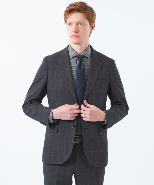 MACKINTOSH PHILOSOPHY(マッキントッシュ フィロソフィー)の「トロッター ジャケット#051 ストレッチバーズアイ/ウィンドウペーン(テーラードジャケット・メンズ・グレー系その他2/チャコールグレー/ネイビー/ブルー系その他7・40/38)」の1枚目の写真