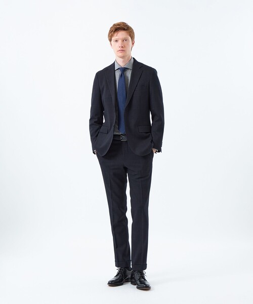 MACKINTOSH PHILOSOPHY(マッキントッシュ フィロソフィー)の「トロッター ジャケット#051 ストレッチバーズアイ/ウィンドウペーン(テーラードジャケット・メンズ・グレー系その他2/チャコールグレー/ネイビー/ブルー系その他7・40/38)」の16枚目の写真