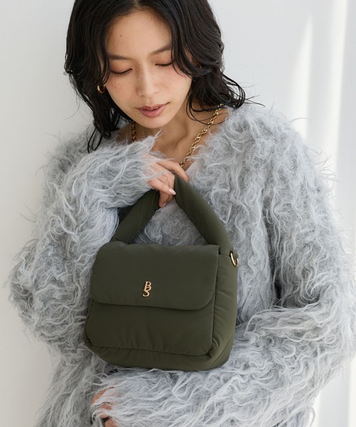 BARNYARDSTORM(バンヤードストーム)の「BARNYARDSTORM / メタルパーツ付きパフBAG(ハンドバッグ・レディース・ブラック/カーキ/ブラウン・FREE)」の3枚目の写真